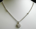 Diamond Heart Necklace, White gold