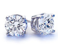 Round Diamond Earrings .93 Ct.tw