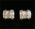 White Gold Diamond Earrings .68 Ct.tw