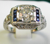 Diamond & Sapphire
Platinum Ring