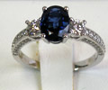 Sapphire 1.50 Ct tw
Diamonds .70 Ct tw