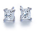Princess Cut Diamond Earrings .47 Ct.tw