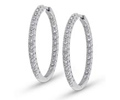 Inside  Out Diamond Hoop Earrings