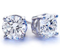 Princess Diamond Earrings 1.12 Ct.tw