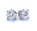 Round Diamond Earrings .96 Ct. tw