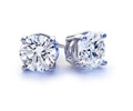 Princess Diamond Earrings 1.11 Ct.tw