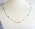 14K White Gold with 9 Round Diamonds 1.18 Ct.tw