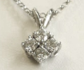 4 Diamond Necklace .54 Ct.tw