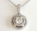 14K White Gold .44 Ct Center Round Diamond