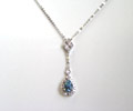 Aquamarine Diamond Necklace