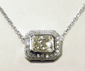.95 Ct. Rectangular Diamond Necklace