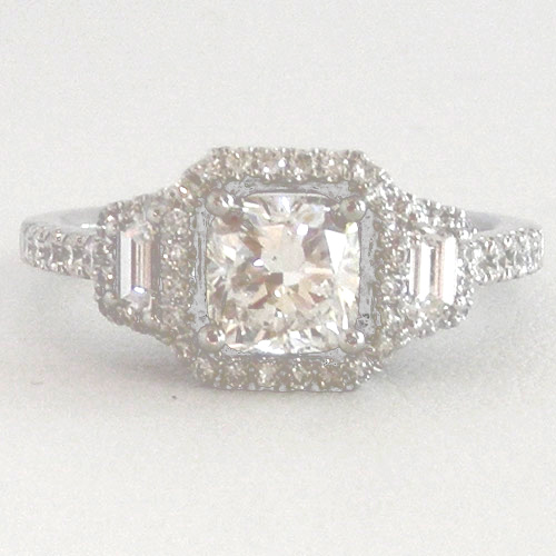 1.08 carats Certified  EGL F VS 2. Total: 1.78 Carats