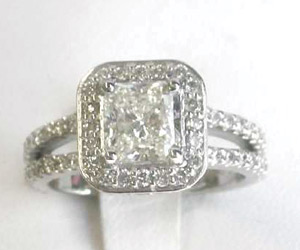 Radiant Platinum Engagement Ring