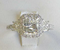 Radiant Center Platinum Engagement Ring
