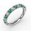 Emerald diamond anniversary ring