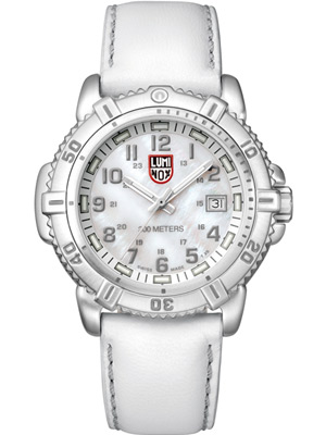 Luminox Colormark Leather Strap Mother of Pearl Dial