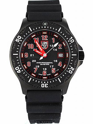 Luminox With Black Rubber Band and Night Vision Navy Seal Watch