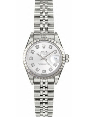 Rolex Ladies Watch Datejust 79240 With Diamond Dial And Jubilee Bracelet