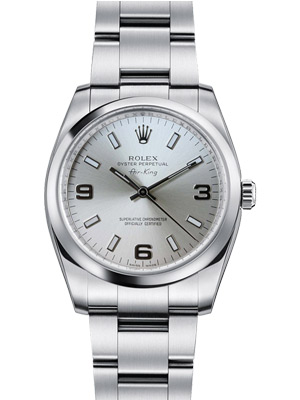 Rolex Watch New Style Air King Silver Dial 114200