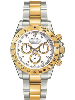 Rolex Daytona Watch in 18k Gold and Steel with Stop Watch Function