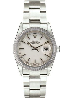 Rolex Datejust in Steel with Oyster Band Fluted Bezel