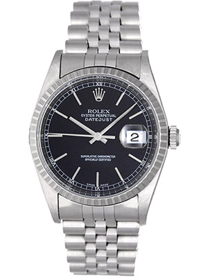 Rolex Watch Datejust 16030 Steel Jubilee Band Fluted Bezel