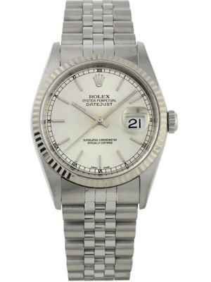 Rolex Watch Datejust 16234 With Jubilee Band White Dial White Gold Bezel