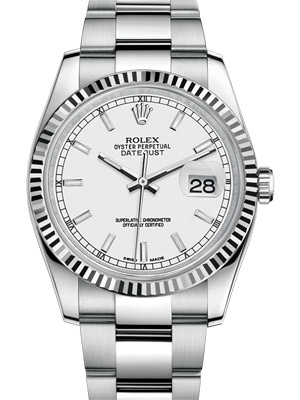 Rolex Oyster Perpetual Datejust with Silver Sticks Dial