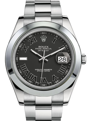 Rolex Oyster Perpetual Datejust 116300 Black Roman Dial