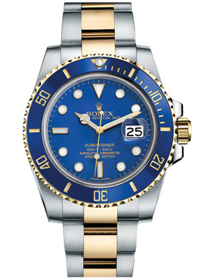 Rolex Submariner Blue Dial Date 116613 18K Gold & Steel