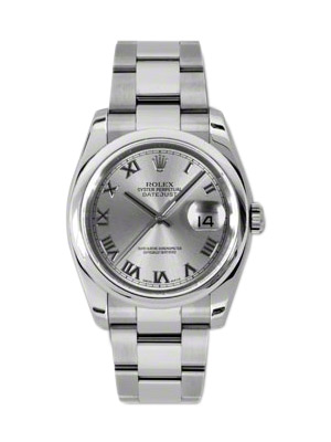 Pre-owned Rolex Datejust With Rhodium Roman Dial