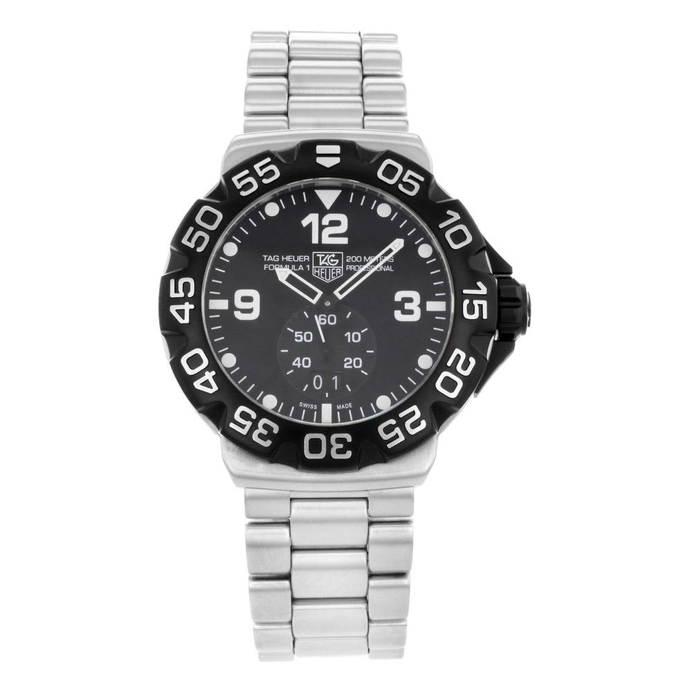 tag heuer formula 1 chronograph black dial
