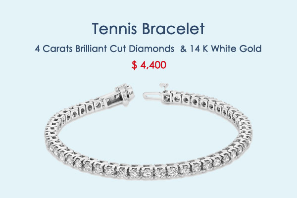 Diamond Tennis Bracelet in 14K White Gold