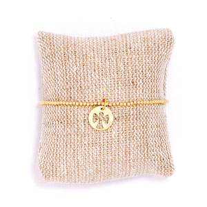 Classic Gold 2mm Bracelet - Guardian Angel Small Gold Disc main image 0
