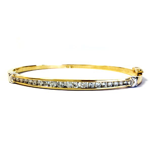 14K Gold Bracelet 20 Round Diamonds 1 Carat Tw