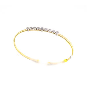 Italian Cuff Bracelet with White Sapphires