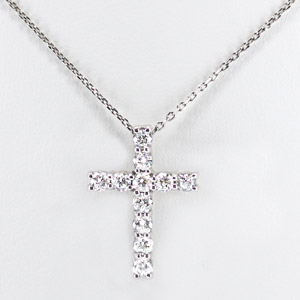 .77 Ct.tw Diamond Cross in 14K White Gold