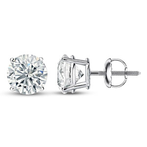 GIA Certified Diamond Earrings 1.91 Total Carat Weight F-G SI 2