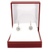 Diamond earrings in box