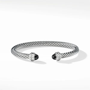 Genuine David Yurman Bracelet with Black Onyx Pave Diamonds