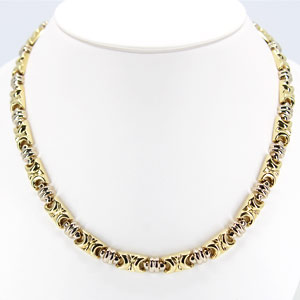 Solid 14 Karat Yellow Gold Necklace 16 Inches in Length
