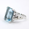 Platinum Aquamarine Ring