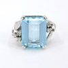 Platinum Aquamarine Ring