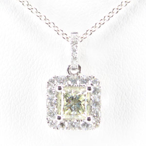 18 K White Gold Necklace 16-inches 1.55 Carats Total Diamonds