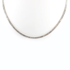 14 K White Gold Necklace with 2.75 Carats of Diamonds