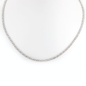14 K White Gold Necklace with 3.25 Carats of Diamonds