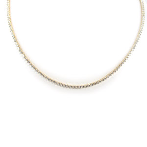 14 K Yellow Gold Necklace with 6.85 Carats of Diamonds