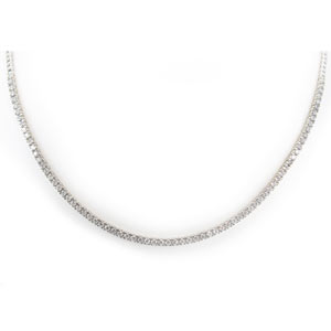 14 K White Gold Necklace With Total 2.75 Carats VS Clarity Diamonds