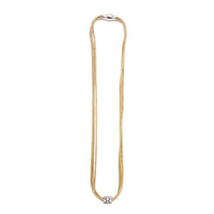 Fancy Italian Yellow Necklace White Sapphires