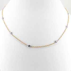 Diamond Necklace .51 Carats14K Yellow Gold